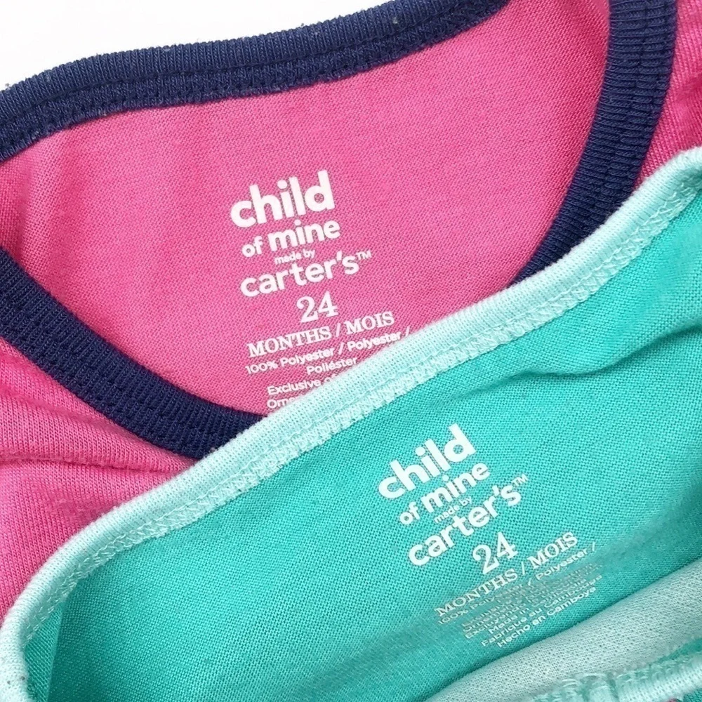 Carter's set of baby girl pajama tops